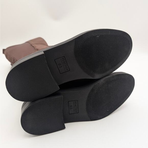 Reaction Kenneth Cole Anabelle Boots Round Toe Chocolate Size US6.5 EU37 - Picture 8 of 13